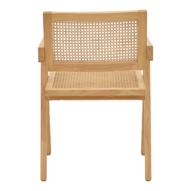 Πολυθρόνα Winslow pakoworld φυσικό rubberwood 52x59x79εκ