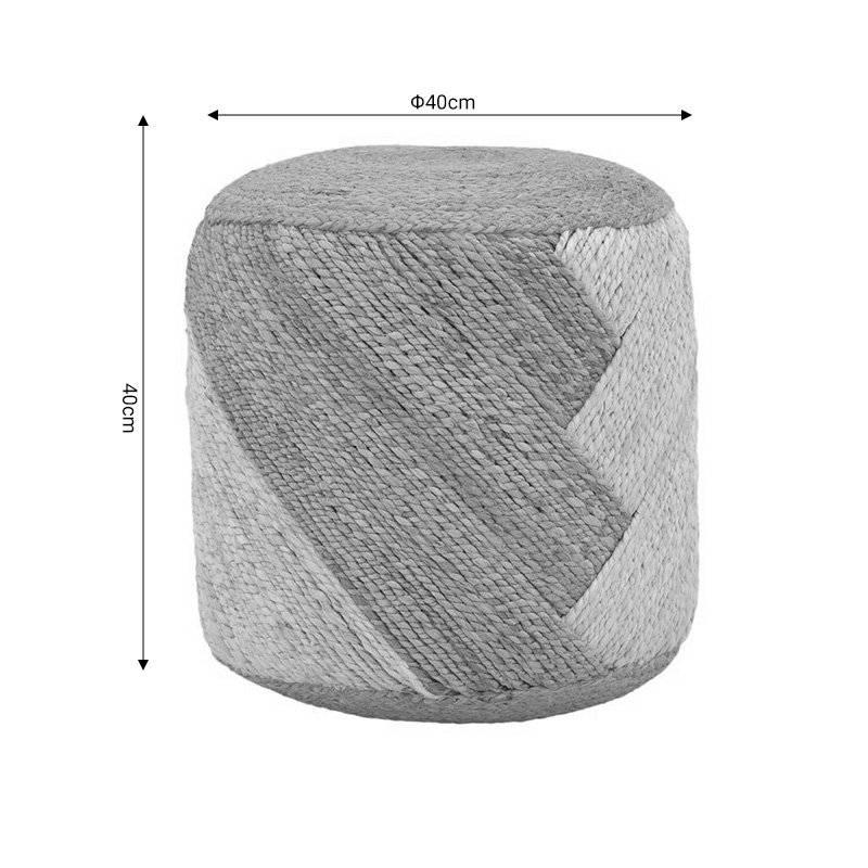 Σκαμπό Elision Inart φυσικό-μπεζ 100% γιούτα Φ38x38εκ