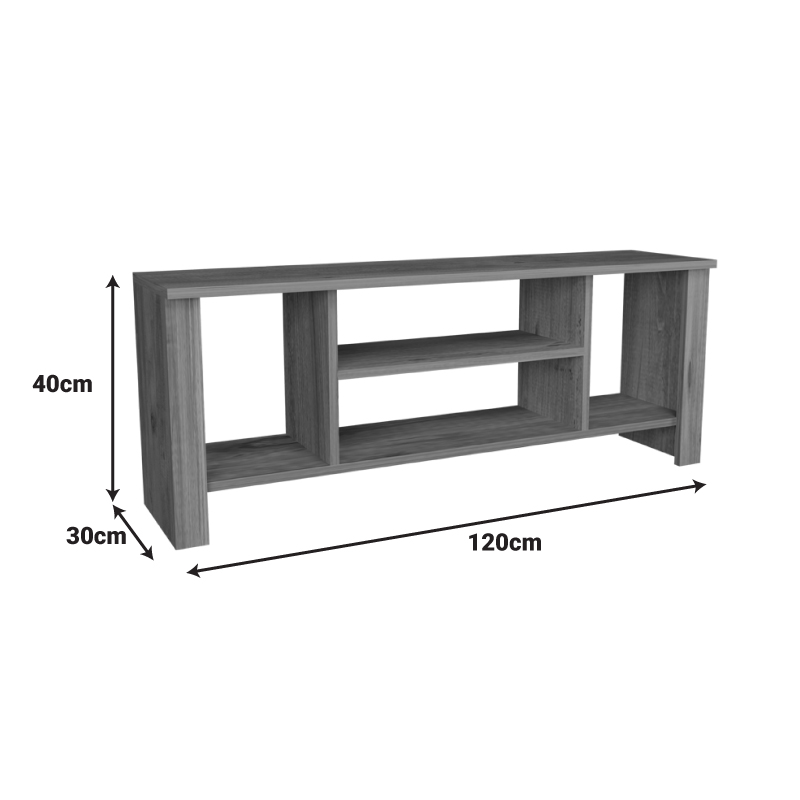 Έπιπλο τηλεόρασης Seref pakoworld σε λευκή απόχρωση 120x30x47εκ