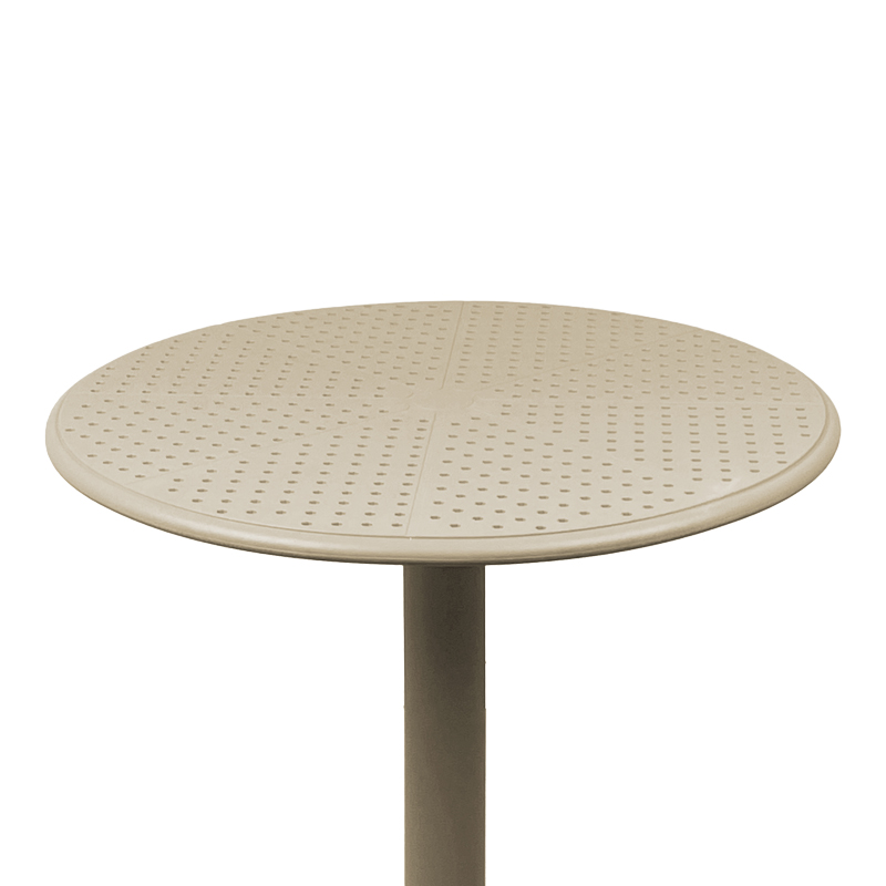 Τραπέζι Merkon pakoworld διάτρητο cappuccino PP Φ60x75εκ