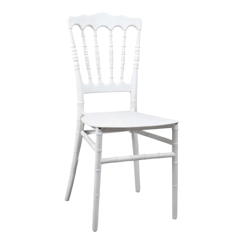 Καρέκλα Napoleon pakoworld pp λευκή 38,5x46,5x89εκ