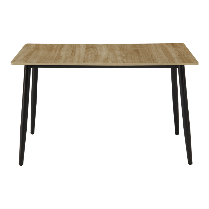 Τραπέζι Loza pakoworld sonoma MDF με μαύρο μεταλλικό πόδι 120x70x73εκ