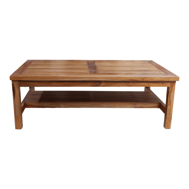 Τραπέζι σαλονιού Louf pakoworld καρυδί teak ξύλο 120x70x40εκ