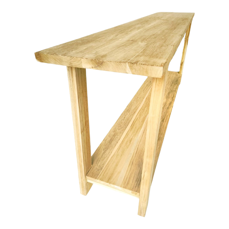 Κονσόλα Decoza pakoworld teak ξύλο σε φυσική απόχρωση 200x40x80εκ