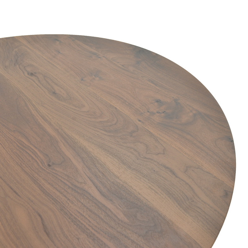 Τραπέζι Bibble pakoworld mdf σε καρυδί απόχρωση Φ120x76εκ