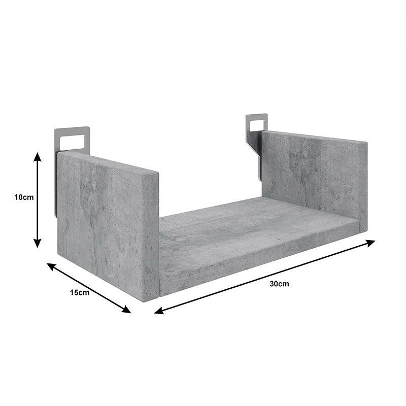 Ραφιέρα τοίχου Derva pakoworld σε oak απόχρωση 30x15x10cm