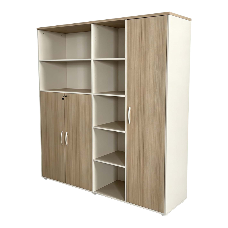 Βιβλιοθήκη γραφείου Stark pakoworld σε oak-μπεζ απόχρωση 160x40x200εκ