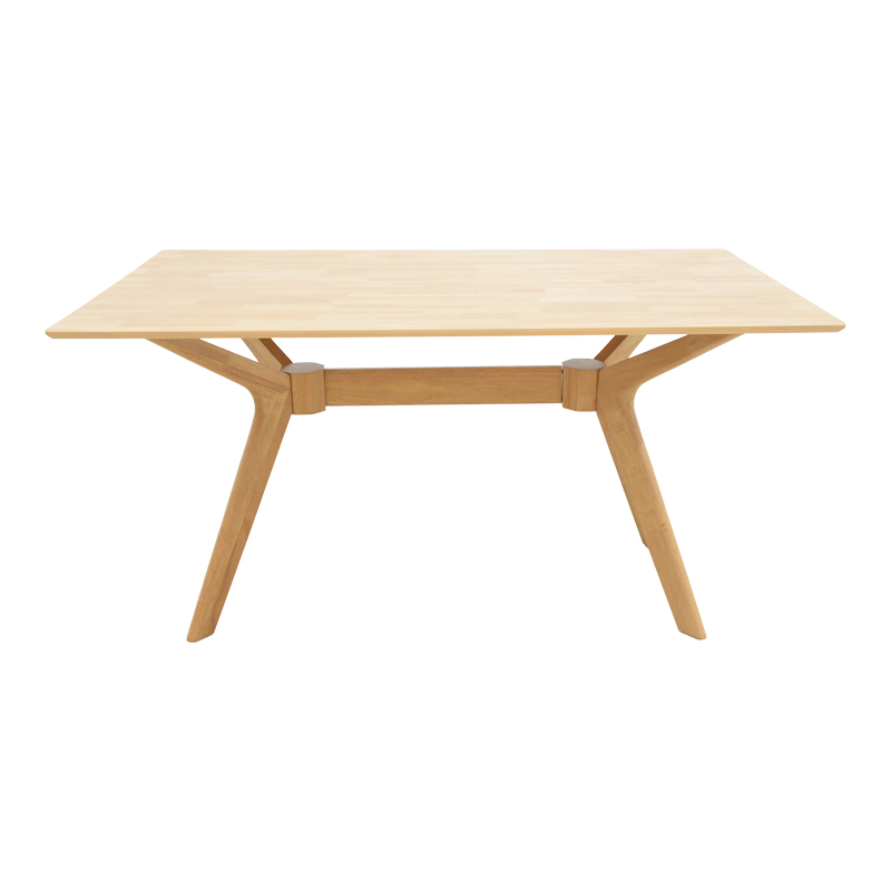 Τραπέζι Raffles pakoworld rubberwood με mdf σε φυσική απόχρωση 150x90x76εκ