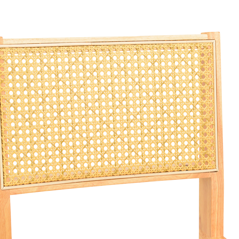Καρέκλα Winslow pakoworld rubberwood-rattan σε φυσική απόχρωση 46x58x80εκ