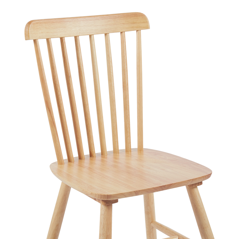 Καρέκλα Bristol pakoworld rubberwood σε φυσική απόχρωση 45x51x86εκ