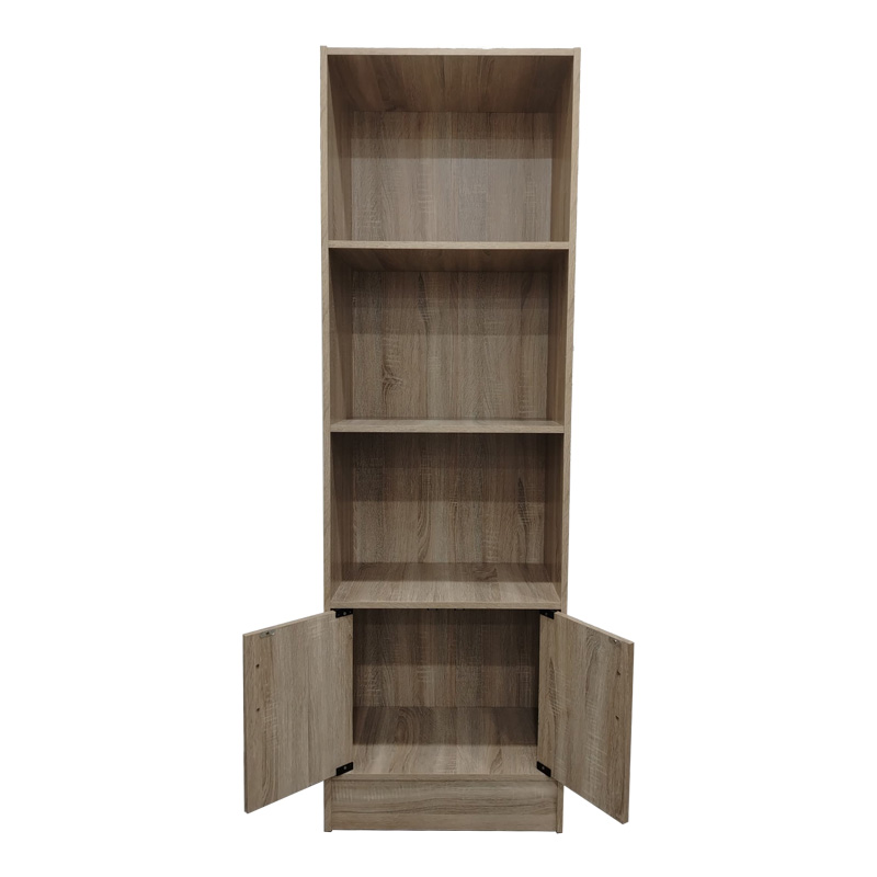 Βιβλιοθήκη Tekaro pakoworld σε sonoma απόχρωση 57x33x180εκ