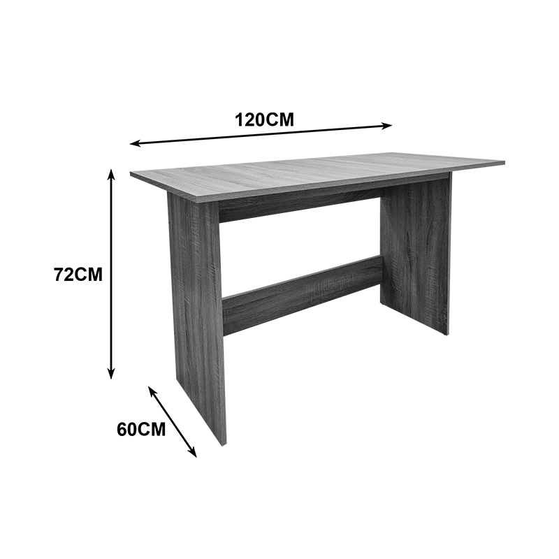 Γραφείο εργασίας Taule pakoworld ανθρακί 120x60x74εκ